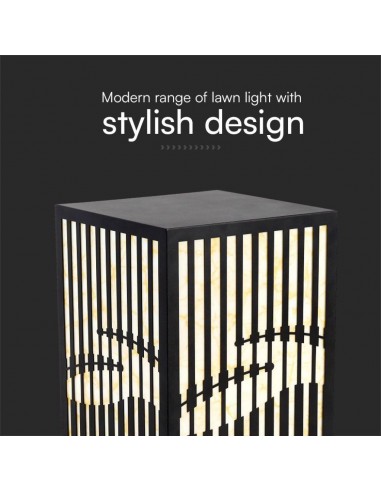 23353-Lampada LED Decorativa con Pannello Solare e Portalampada E Corpo Nero  -6