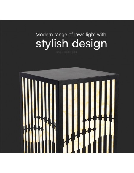 23353-Lampada LED Decorativa con Pannello Solare e Portalampada E Corpo Nero  -6