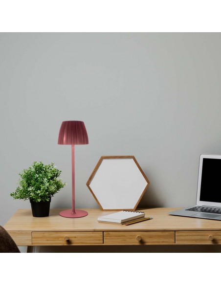 23354-Lampada LED da Tavolo  xmm Colore Marrone ricaricabile con USB C Touch Dimmerabile in-4