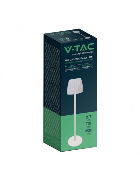 23355-Lampada LED da Tavolo  xmm Colore Bianco ricaricabile con USB C Touch Dimmerabile in-2