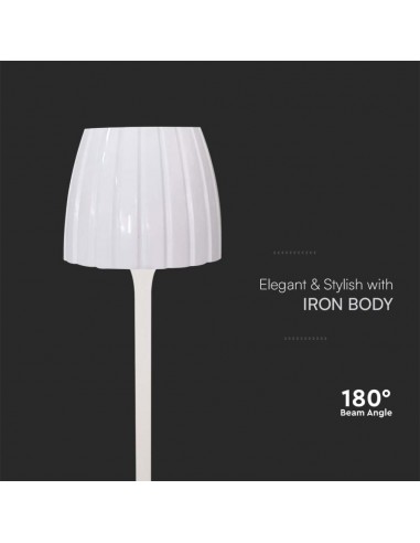 23355-Lampada LED da Tavolo  xmm Colore Bianco ricaricabile con USB C Touch Dimmerabile in-6