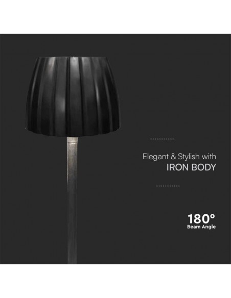 23356-Lampada LED da Tavolo  xmm Colore Nero ricaricabile con USB C Touch Dimmerabile in-6