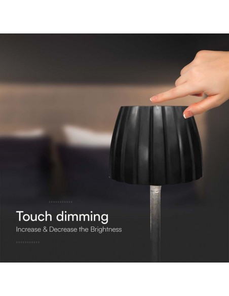23356-Lampada LED da Tavolo  xmm Colore Nero ricaricabile con USB C Touch Dimmerabile in-7