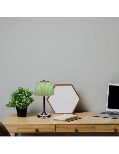 23357-Lampada LED da Tavolo  con Batteria Ricaricabile USB C Colore Verde Cromato Touch Dimmerabile in-4