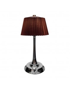 23358-Lampada LED da Tavolo  con Batteria Ricaricabile USB C Colore Marrone Cromato Touch Dimmerabile in-1