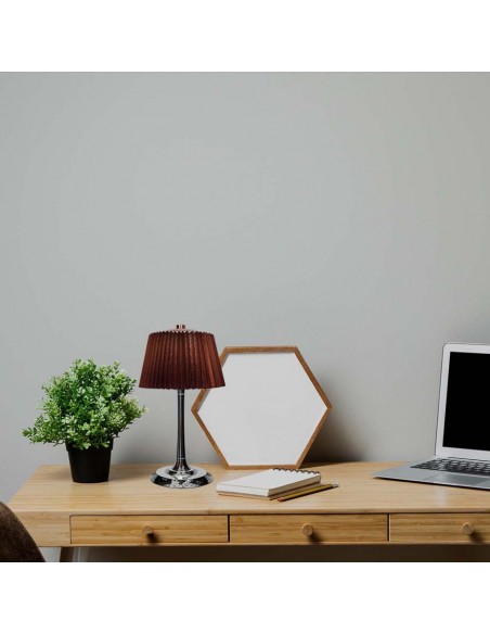 23358-Lampada LED da Tavolo  con Batteria Ricaricabile USB C Colore Marrone Cromato Touch Dimmerabile in-4