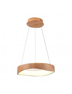 23363-Lampadario LED a Sospensione  dal Design Moderno Circolare Colore Legno DxHmm -1