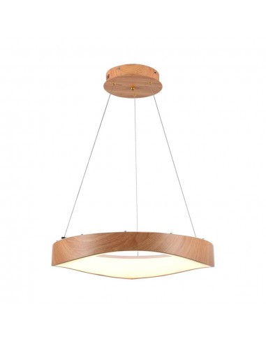 23364-Lampadario LED a Sospensione  dal Design Moderno Circolare Colore Legno DxHmm -1