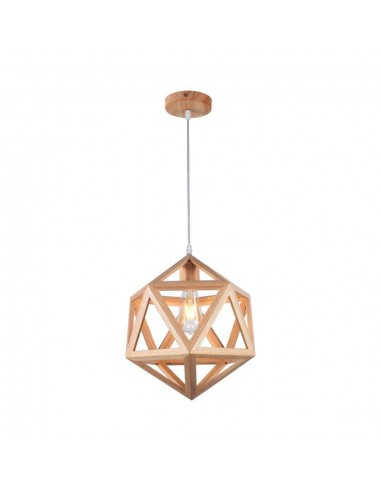 23366-Lampadario LED a Sospensione dal Design Geometrico con Portalampadaa Ex Max  Colore Legno Dmm-1