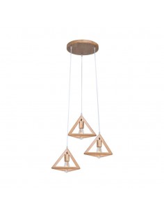 23367-Lampadario LED a Sospensione dal Design Triangolare con Portalampade Ex Max  H-1