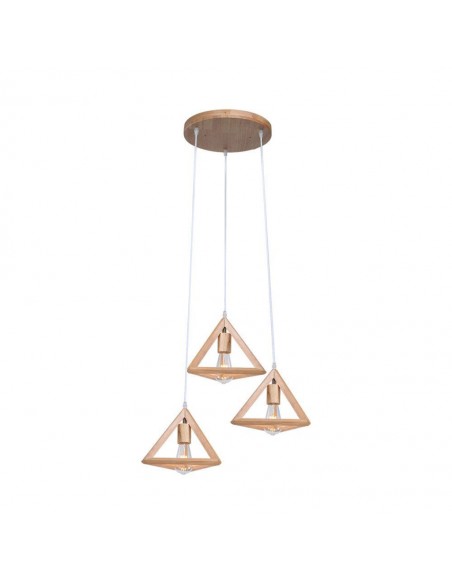 23367-Lampadario LED a Sospensione dal Design Triangolare con Portalampade Ex Max  H-1