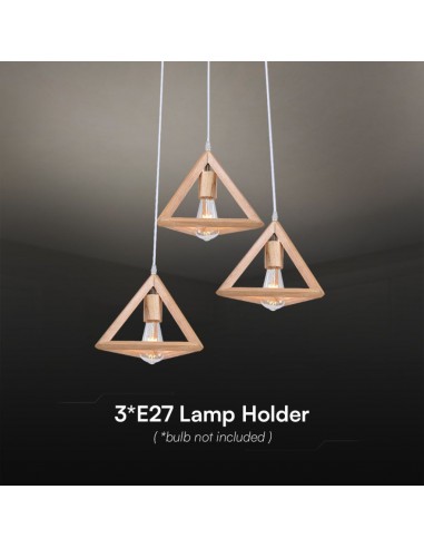 23367-Lampadario LED a Sospensione dal Design Triangolare con Portalampade Ex Max  H-5