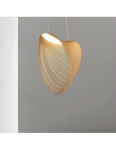 23369-Lampadario LED a Sospensione  dal Design Moderno Colore Legno xmm -3