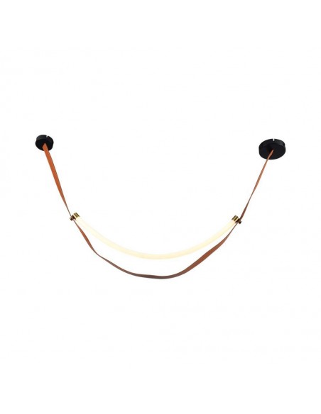 23375-Lampadario LED a Sospensione  dal Design Moderno Colore Marrone con Finiture Oro HxxLmm -1