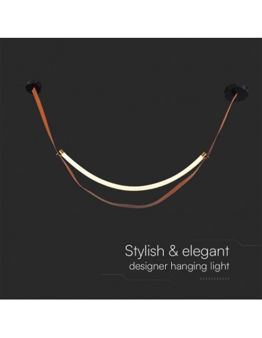 23375-Lampadario LED a Sospensione  dal Design Moderno Colore Marrone con Finiture Oro HxxLmm -5