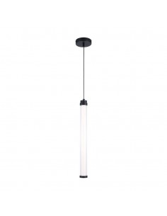 23381-Lampadario LED Tubolare Pendente in Metallo  Colore Nero -1