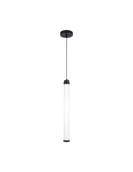 23381-Lampadario LED Tubolare Pendente in Metallo  Colore Nero -1
