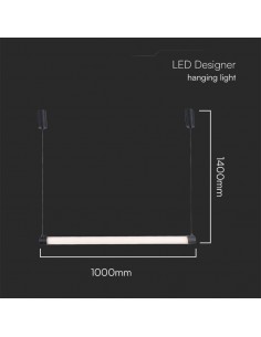 23382-Lampadario LED a Sospensione  dal Design Moderno Colore Bianco e Nero -1 2