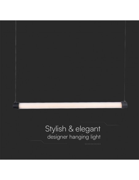 23382-Lampadario LED a Sospensione  dal Design Moderno Colore Bianco e Nero -5