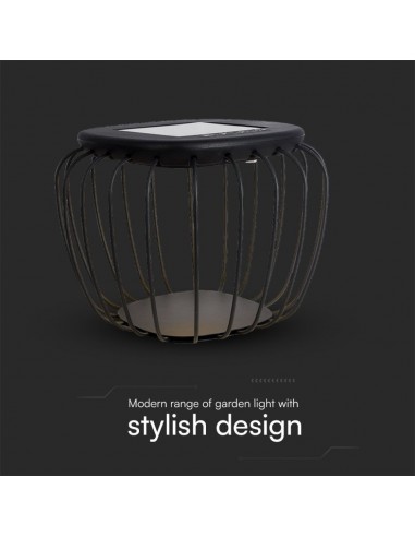 23384-Lampada LED Decorativa  con Pannello Solare  Corpo Grigio xmm CCT  IP-4