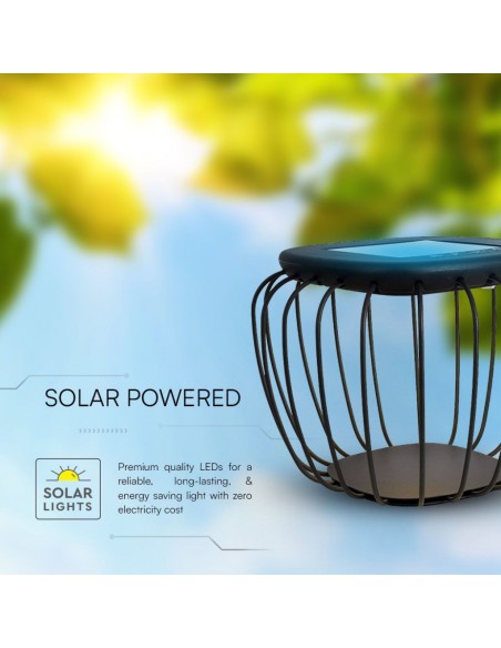 23384-Lampada LED Decorativa  con Pannello Solare  Corpo Grigio xmm CCT  IP-6