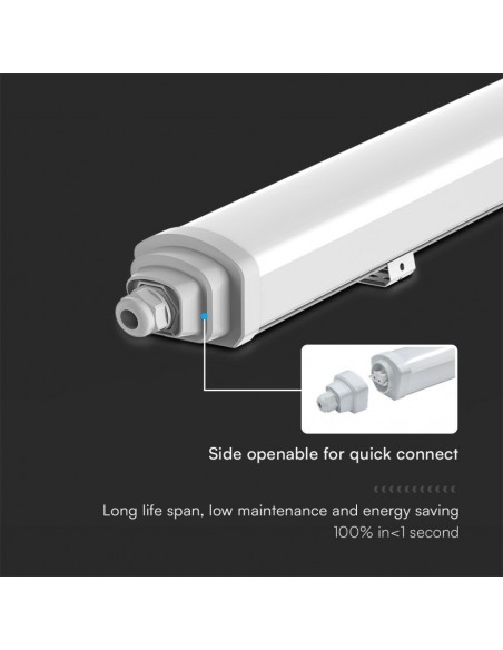 Plafoniera LED Chip Samsung Impermeabile 36W 120LM/W Collegabile GT-Series 120cm 4000K IP65