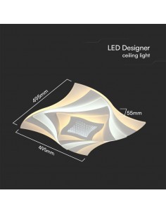 23397-Lampadario LED con Telecomando Montaggio a Plafone  Dimmerabile Colore Bianco in-1 2