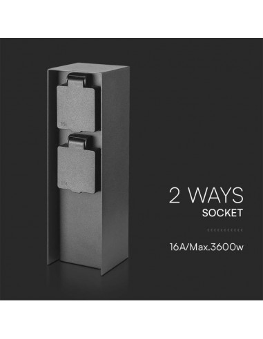 23402-Multipresa da Giardino a Colonna con x Prese Schuko A-6