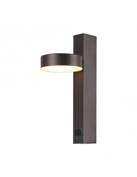 23405-Applique LED da Muro  dal Design Rotondo con porta USB e Angolo del Fascio Luminoso Regolabile  in Metallo Colore Nero -7