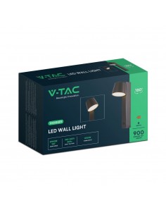23406-Applique LED da Muro  dal Design Cilindrico con Porta USB e Angolo del Fascio Luminoso Regolabile  in Metallo Colore Nero  2