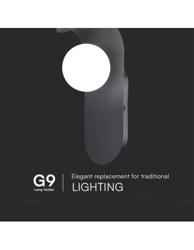 23407-Applique da Parete con Attacco per Faretti Gx max in Metallo e Vetro-7