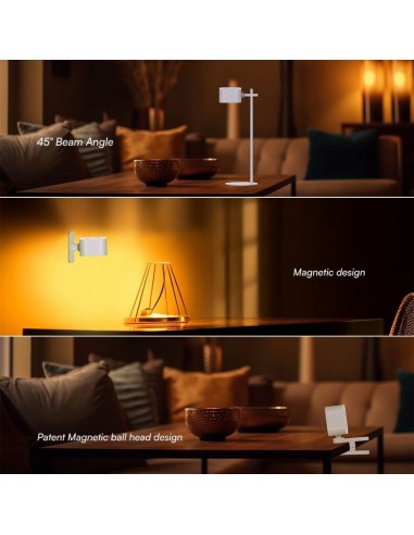 23410-Lampada LED da Tavolo Magnetica  con Batteria Ricaricabile USB C Colore Bianco Touch Dimmerabile in-4