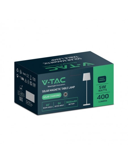 23412-Lampada LED da Tavolo Magnetica  con Batteria Ricaricabile USB C Colore Bianco Touch Dimmerabile in -2