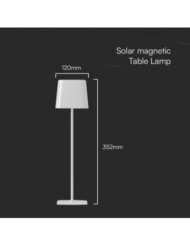 23412-Lampada LED da Tavolo Magnetica  con Batteria Ricaricabile USB C Colore Bianco Touch Dimmerabile in -3