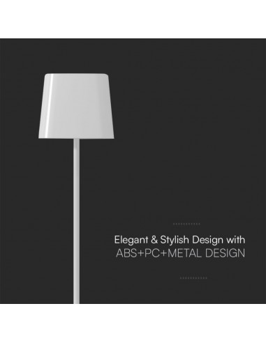 23412-Lampada LED da Tavolo Magnetica  con Batteria Ricaricabile USB C Colore Bianco Touch Dimmerabile in -7