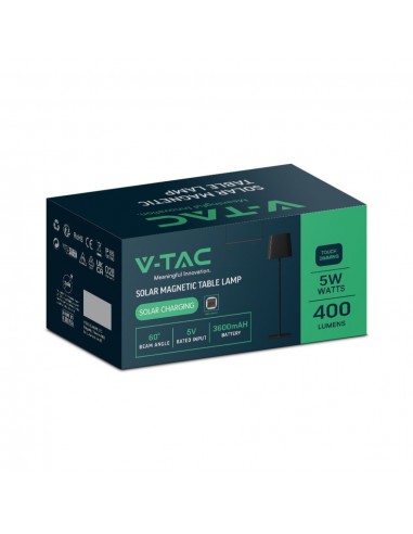 23413-Lampada LED da Tavolo Magnetica  con Batteria Ricaricabile USB C Colore Nero Touch Dimmerabile in -2