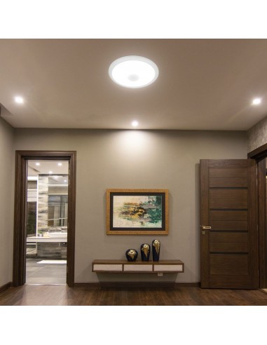 23418-Plafoniera LED Chip Samsung Rotonda  con Sensore PIR Colore Bianco in-7