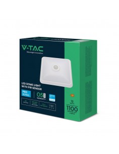 23419-Plafoniera LED Chip Samsung Quadrata  con Sensore PIR Colore Bianco in-1 2