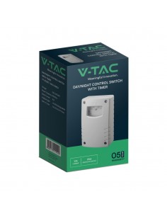 23423-Interruttore Crepuscolare con Programmazione Notturna e Timer Colore Bianco -1 2