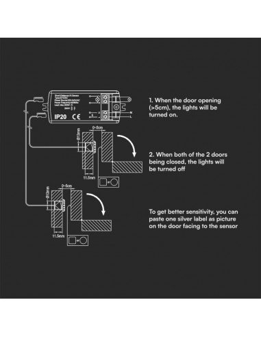23428-Sensore di Movimento a Infrarossi per Apertura/Chiusura Porte-5