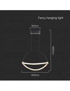 23434-Lampadario LED a Sospensione Moderno  dal Design Elegante e Minimalista  Colore Nero Opaco -1 2