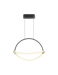 23435-Lampadario LED a Sospensione Moderno  dal Design Elegante e Minimalista  Colore Nero Opaco -1