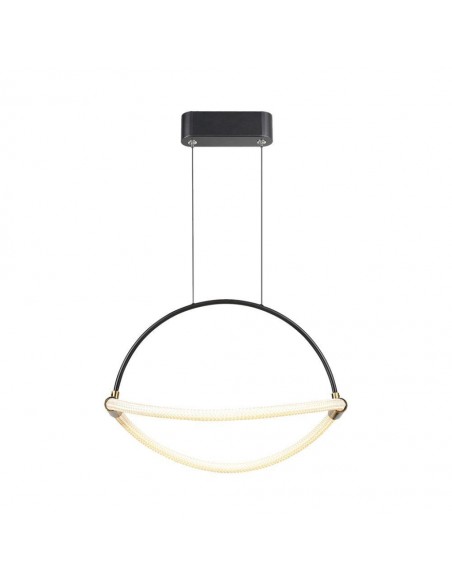 23435-Lampadario LED a Sospensione Moderno  dal Design Elegante e Minimalista  Colore Nero Opaco -1