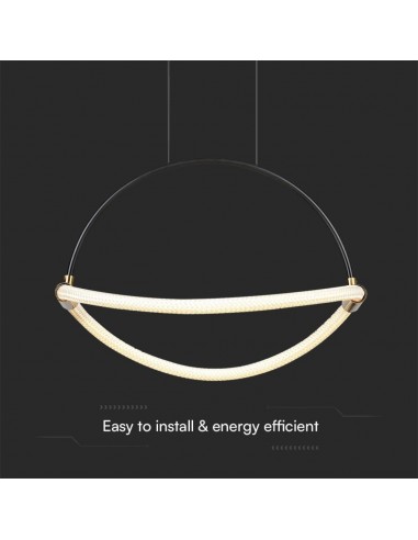 23435-Lampadario LED a Sospensione Moderno  dal Design Elegante e Minimalista  Colore Nero Opaco -5