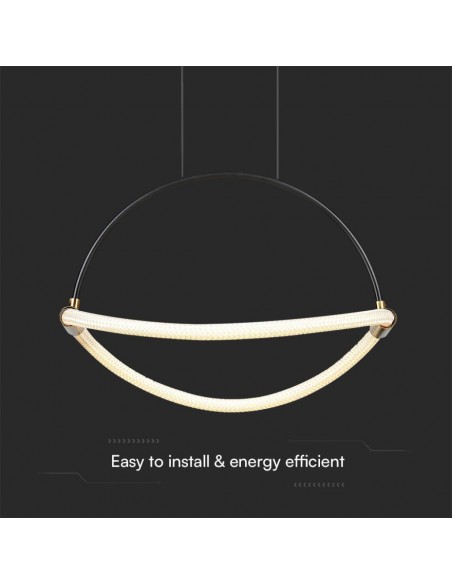 23435-Lampadario LED a Sospensione Moderno  dal Design Elegante e Minimalista  Colore Nero Opaco -5