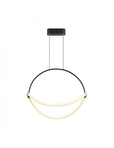 23436-Lampadario LED a Sospensione Moderno  dal Design Elegante e Minimalista  Colore Nero Opaco -1