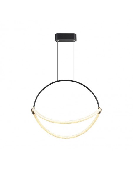 23437-Lampadario LED a Sospensione Moderno  dal Design Elegante e Minimalista  Colore Nero Opaco -1