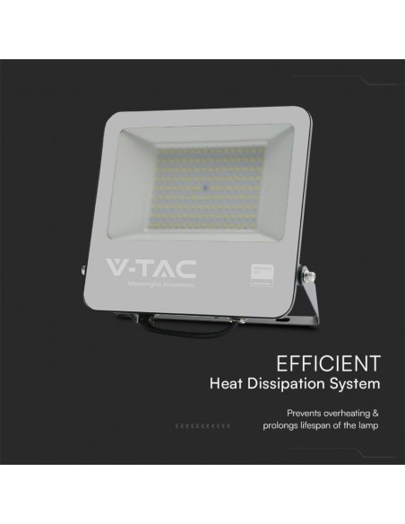 Faro LED SMD Chip Samsung 100W Cavo 1m Nero 6400K IP65