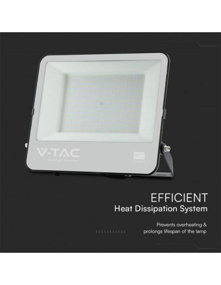 Faro LED SMD Chip Samsung 200W Cavo 1m Nero 6500K IP65