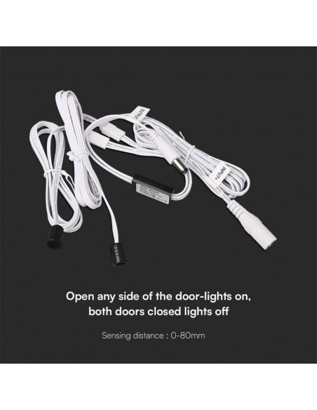 23457-Interruttore con Sensore per Porte doppia Anta fino a  Compatibile con Strip LED-4